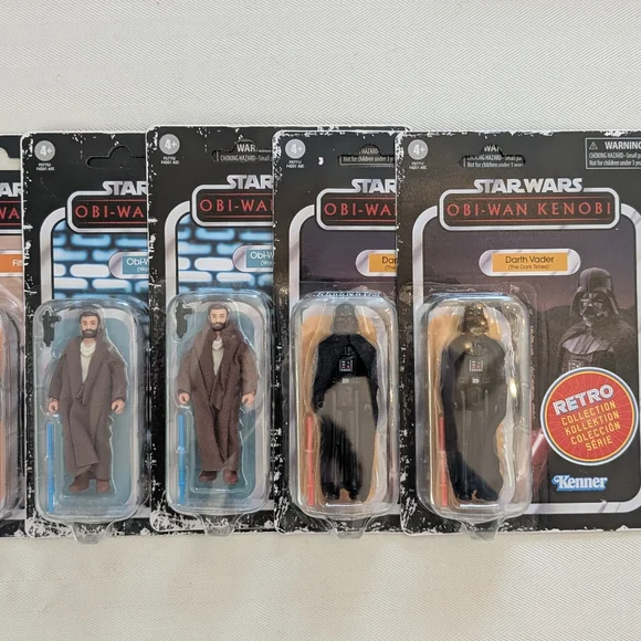 Kenner Style Star Wars Action Figures: Obi Wan Kenobi, Darth Vader, 5th Brother - Picture 7 of 7